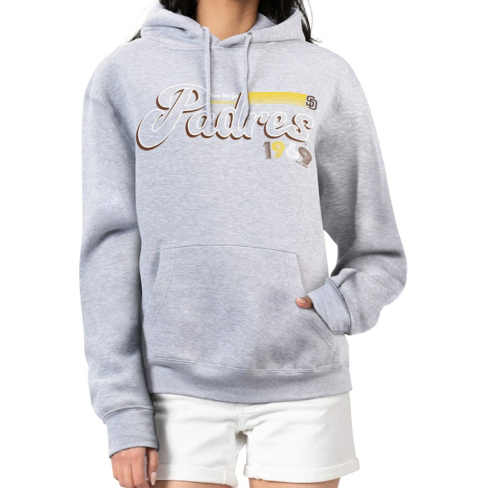 San Diego Padres Starter Women's Groovy Script Team Fleece Pullover Hoodie - MLB