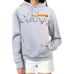 Houston Astros Starter Women's Groovy Script Team Fleece Pullover Hoodie - MLB