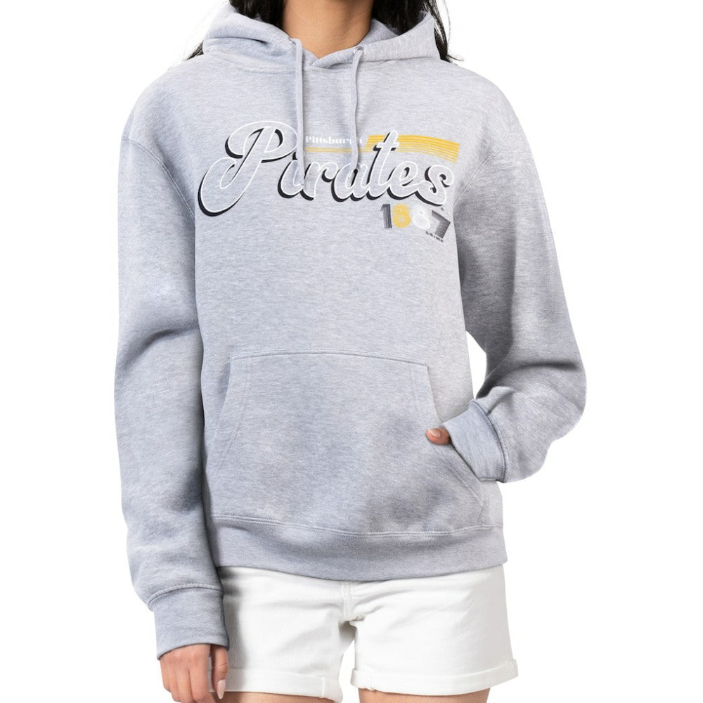 Pittsburgh Pirates Starter Women's Groovy Script Team Fleece Pullover Hoodie - MLB