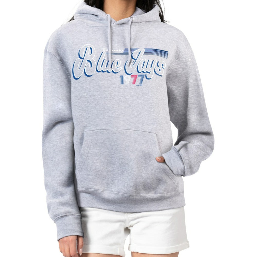 Toronto Blue Jays Starter Women's Groovy Script Team Fleece Pullover Hoodie - MLB