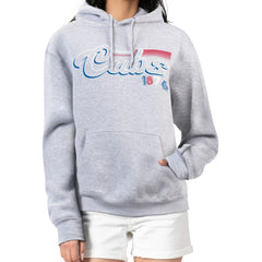 Chicago Cubs Starter Women's Groovy Script Team Fleece Pullover Hoodie - MLB