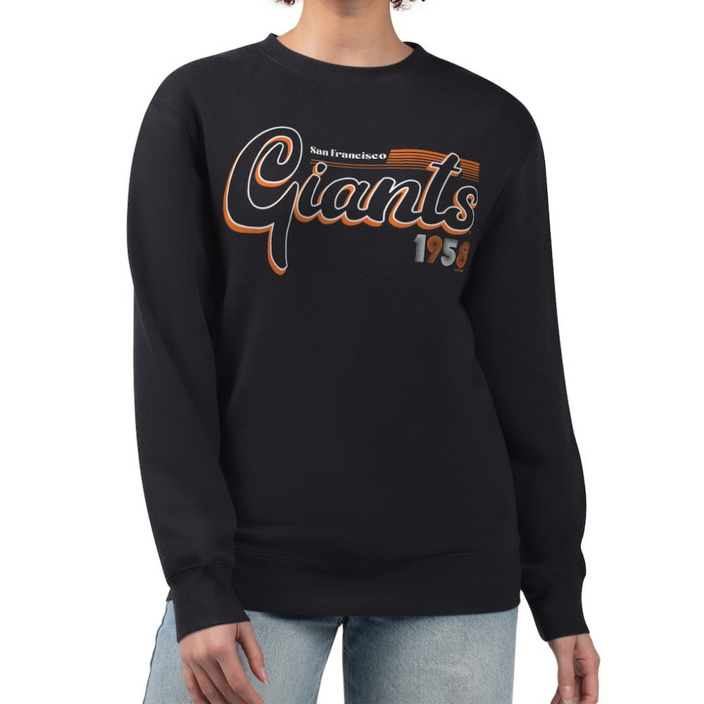 San Francisco Giants Starter Women's Groovy Script Team Fleece Pullover Sweatshirt - MLB