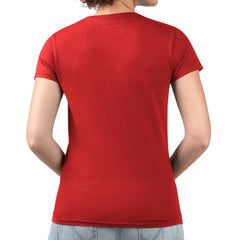 Los Angeles Angels G-III 4Her by Carl Banks Women's Super-Slim Fit Lightweight Pinstripe Circle V-Neck T-Shirt - MLB