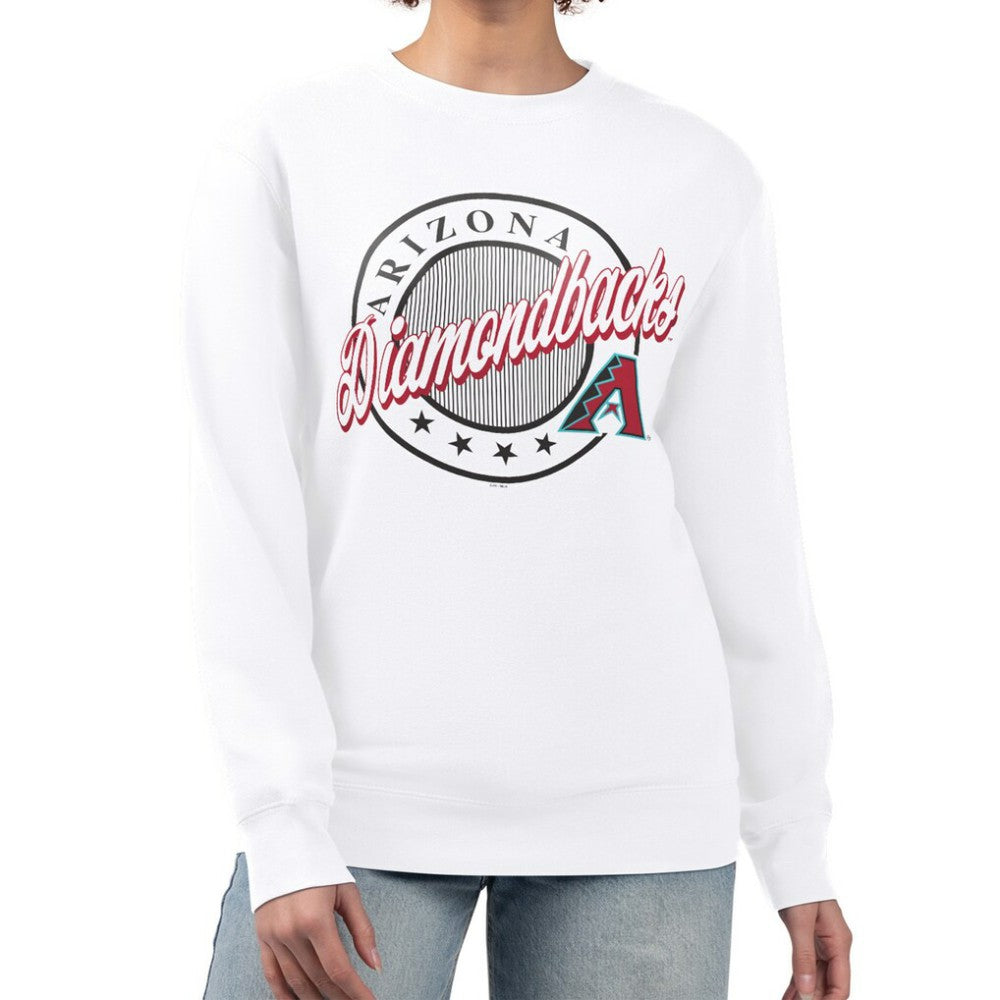 Arizona Diamondbacks G-III 4Her by Carl Banks Women's Pinstripe Circle Team Fleece Pullover Sweatshirt - MLB