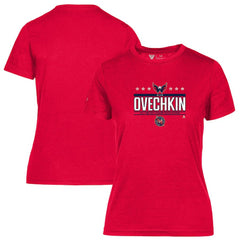 Alexander Ovechkin Washington Capitals Levelwear Women's NHL All-Time Leading Goal Scorer Milestone Stars Name & Number Maddox T-Shirt - Red - NHL
