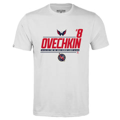 Alexander Ovechkin Washington Capitals Levelwear NHL All-Time Leading Goal Scorer Milestone Name & Number Richmond T-Shirt - White - NHL