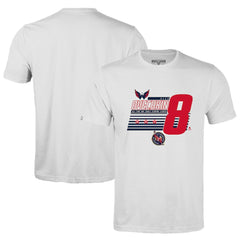 Alexander Ovechkin Washington Capitals Levelwear NHL All-Time Leading Goal Scorer Milestone Stripes Name & Number Richmond T-Shirt - White - NHL