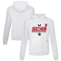 Alexander Ovechkin Washington Capitals Levelwear NHL All-Time Leading Goal Scorer Milestone Name & Number Relay Pullover Hoodie - White - NHL