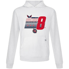 Alexander Ovechkin Washington Capitals Levelwear NHL All-Time Leading Goal Scorer Milestone Stripes Name & Number Relay Pullover Hoodie - White - NHL