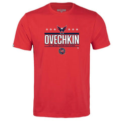 Alexander Ovechkin Washington Capitals Levelwear Youth NHL All-Time Leading Goal Scorer Milestone Stars Name & Number Little Richmond T-Shirt - Red - NHL