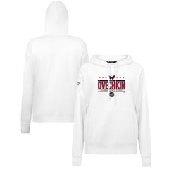 Alexander Ovechkin Washington Capitals Levelwear Women's NHL All-Time Leading Goal Scorer Milestone Stripes Name & Number Adorn Pullover Hoodie - White - NHL