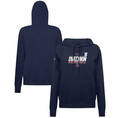 Alexander Ovechkin Washington Capitals Levelwear Women's NHL All-Time Leading Goal Scorer Milestone Stripes Name & Number Adorn Pullover Hoodie - Navy - NHL