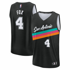 De'Aaron Fox San Antonio Spurs 2025/26 City Edition Fast Break Jersey Black - NBA
