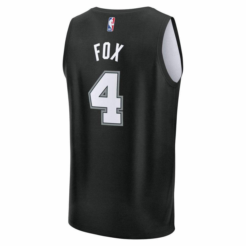 De'Aaron Fox San Antonio Spurs 2025/26 City Edition Fast Break Jersey Black - NBA