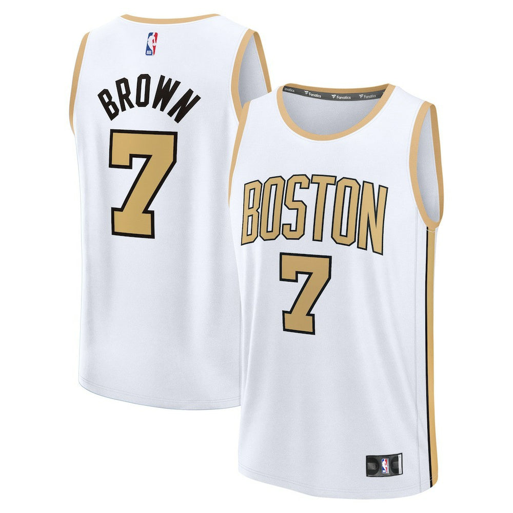 Jaylen Brown Boston Celtics 2025/26 City Edition Fast Break Jersey White - NBA
