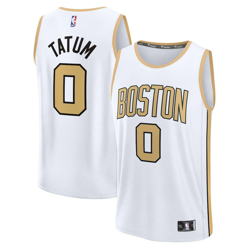 Jayson Tatum Boston Celtics Youth 2025/26 City Edition Fast Break Jersey White - NBA