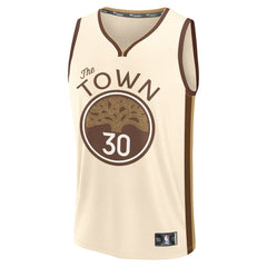 Stephen Curry Golden State Warriors Youth 2025/26 City Edition Fast Break Jersey Tan - NBA
