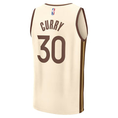 Stephen Curry Golden State Warriors Youth 2025/26 City Edition Fast Break Jersey Tan - NBA