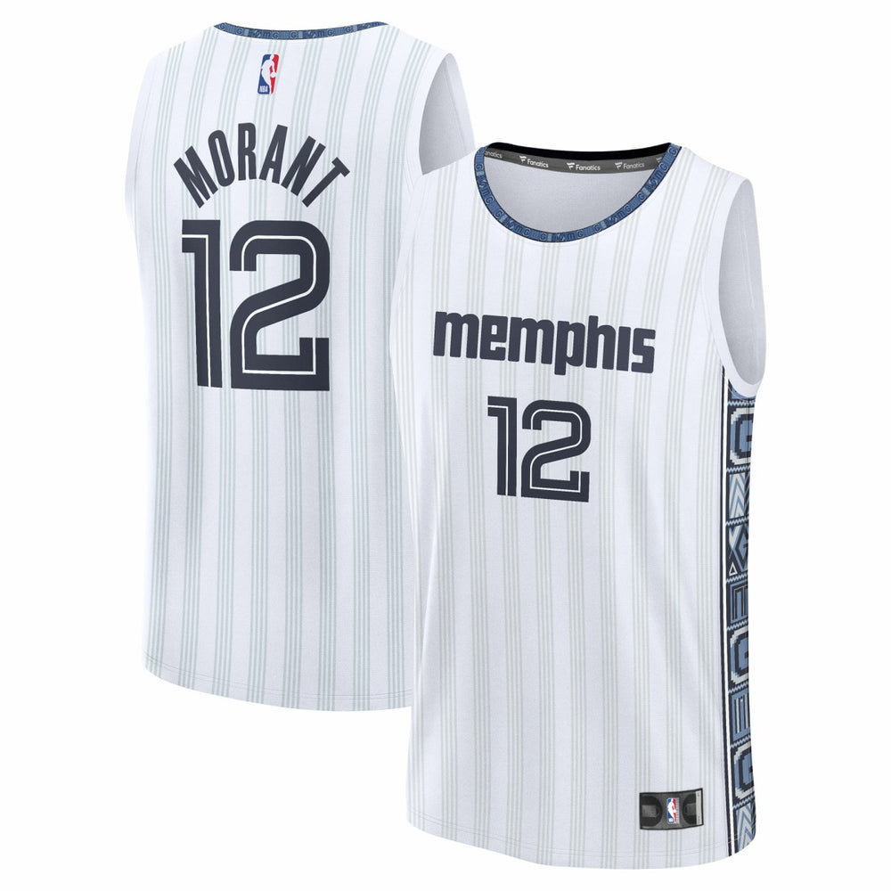 Ja Morant Memphis Grizzlies Youth 2025/26 City Edition Fast Break Jersey White - NBA