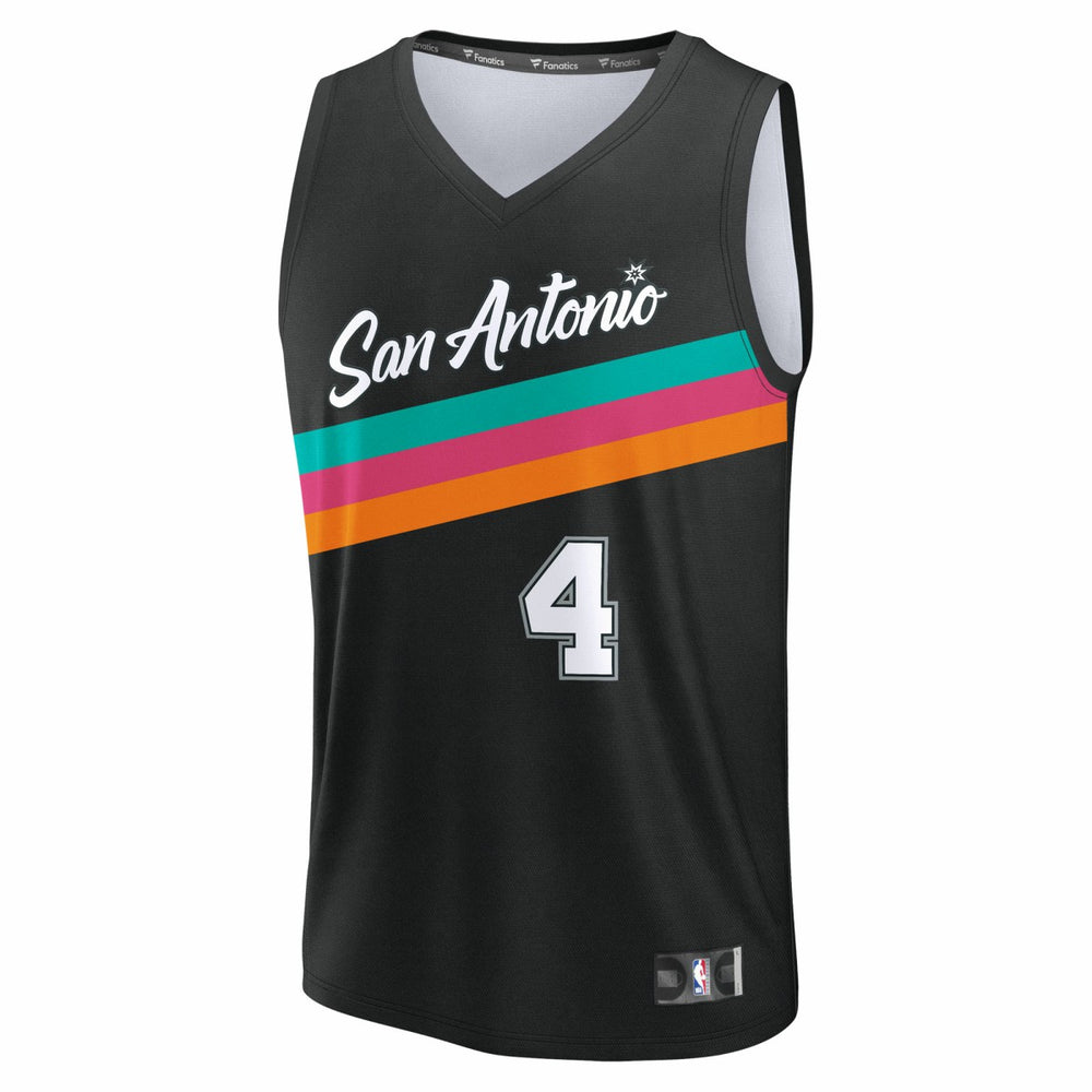De'Aaron Fox San Antonio Spurs Youth 2025/26 City Edition Fast Break Jersey Black - NBA