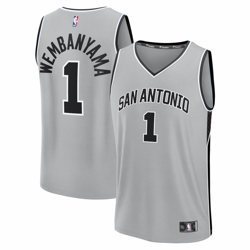 Victor Wembanyama San Antonio Spurs Fast Break Jersey Statement Edition Silver - NBA