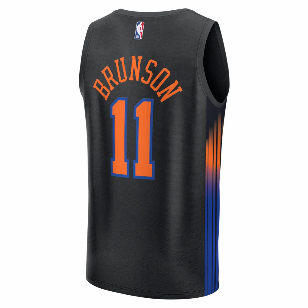 Jalen Brunson New York Knicks Youth Fast Break Jersey Statement Edition Black - NBA