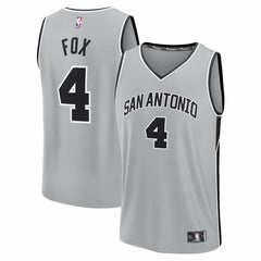 De'Aaron Fox San Antonio Spurs Youth Fast Break Jersey Statement Edition Silver - NBA