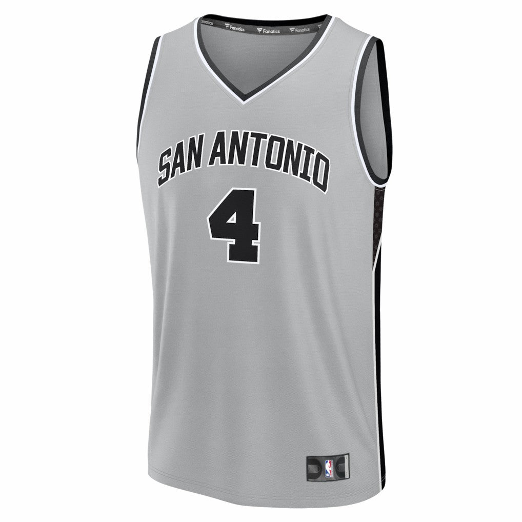 De'Aaron Fox San Antonio Spurs Youth Fast Break Jersey Statement Edition Silver - NBA