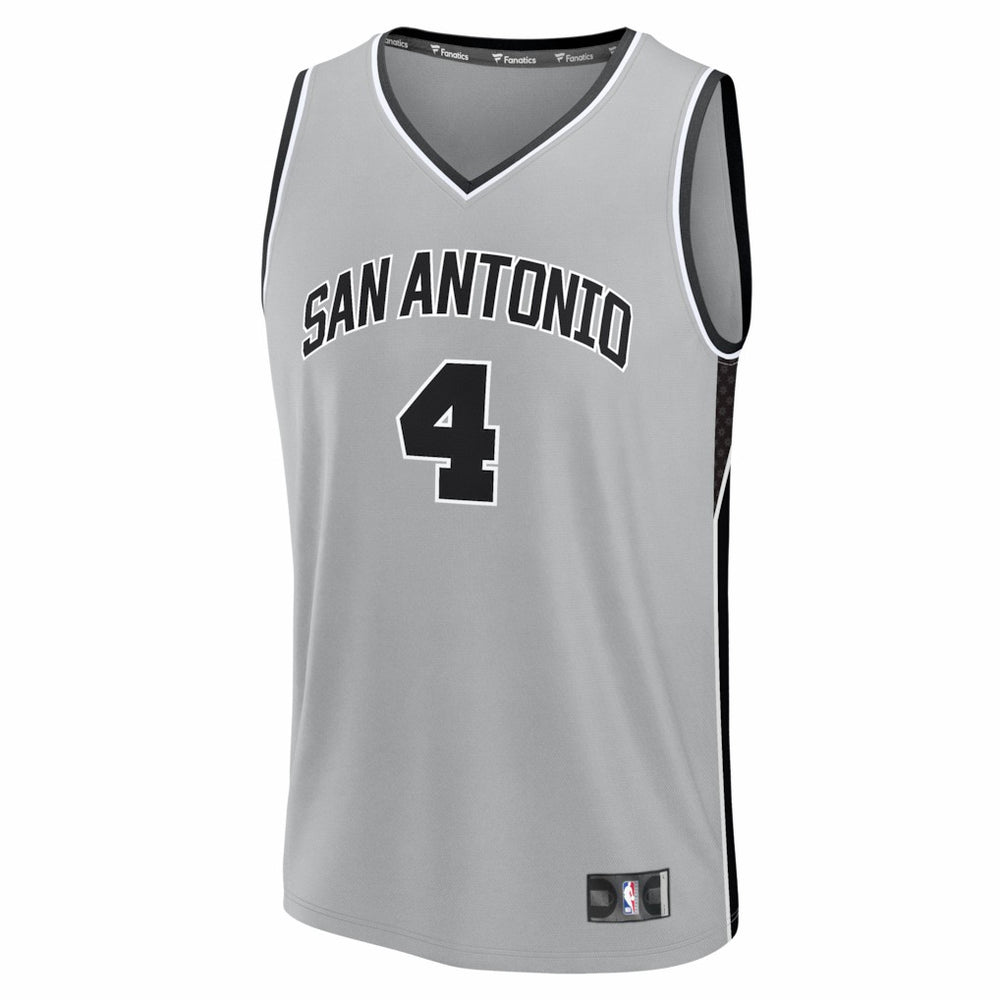 De'Aaron Fox San Antonio Spurs Youth Fast Break Jersey Statement Edition Silver - NBA