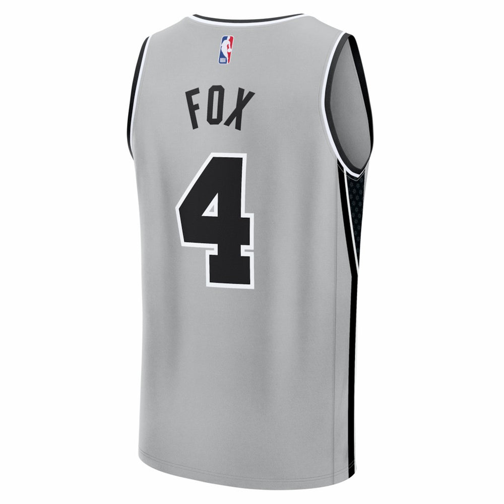 De'Aaron Fox San Antonio Spurs Youth Fast Break Jersey Statement Edition Silver - NBA