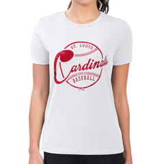 St. Louis Cardinals G-III 4Her by Carl Banks Women's Super-Slim Fit Lightweight Distressed Baseball Team T-Shirt - MLB