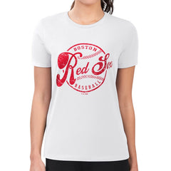 Boston Red Sox G-III 4Her by Carl Banks Women's Super-Slim Fit Lightweight Distressed Baseball Team T-Shirt - MLB