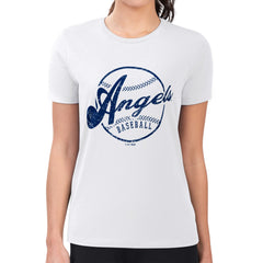 Los Angeles Angels G-III 4Her by Carl Banks Women's Super-Slim Fit Lightweight Distressed Baseball Team T-Shirt - MLB