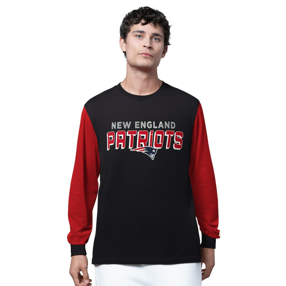 New England Patriots Starter Thursday Night Gridiron Long Sleeve T-Shirt- Black | NFL