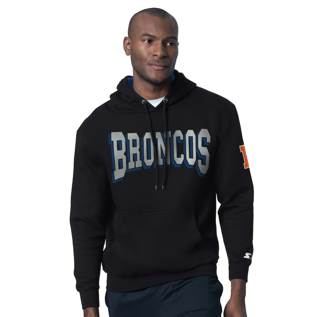 Denver Broncos Starter Thursday Night Gridiron Hoodie with Vintage Logo Black | NFL