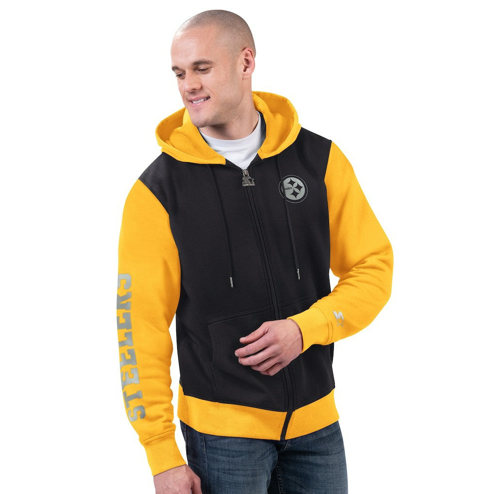 Pittsburgh Steelers Starter Thursday Night Gridiron Full-Zip Hoodie Black/Gold | NFL