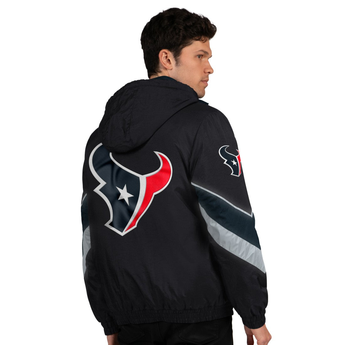 Houston Texans Starter Thursday Night Gridiron Full-Zip Jacket Black/Navy | NFL