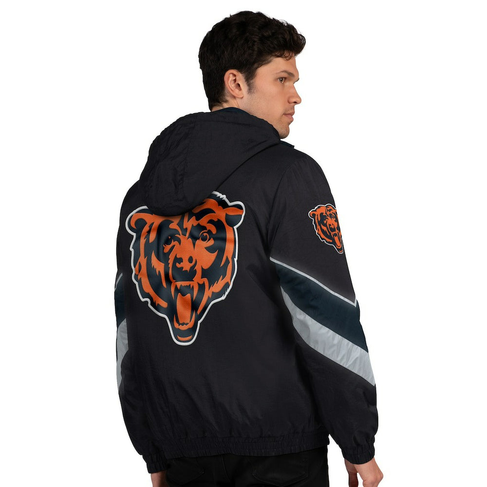 Chicago Bears Starter Thursday Night Gridiron Full-Zip Jacket Black/Navy | NFL