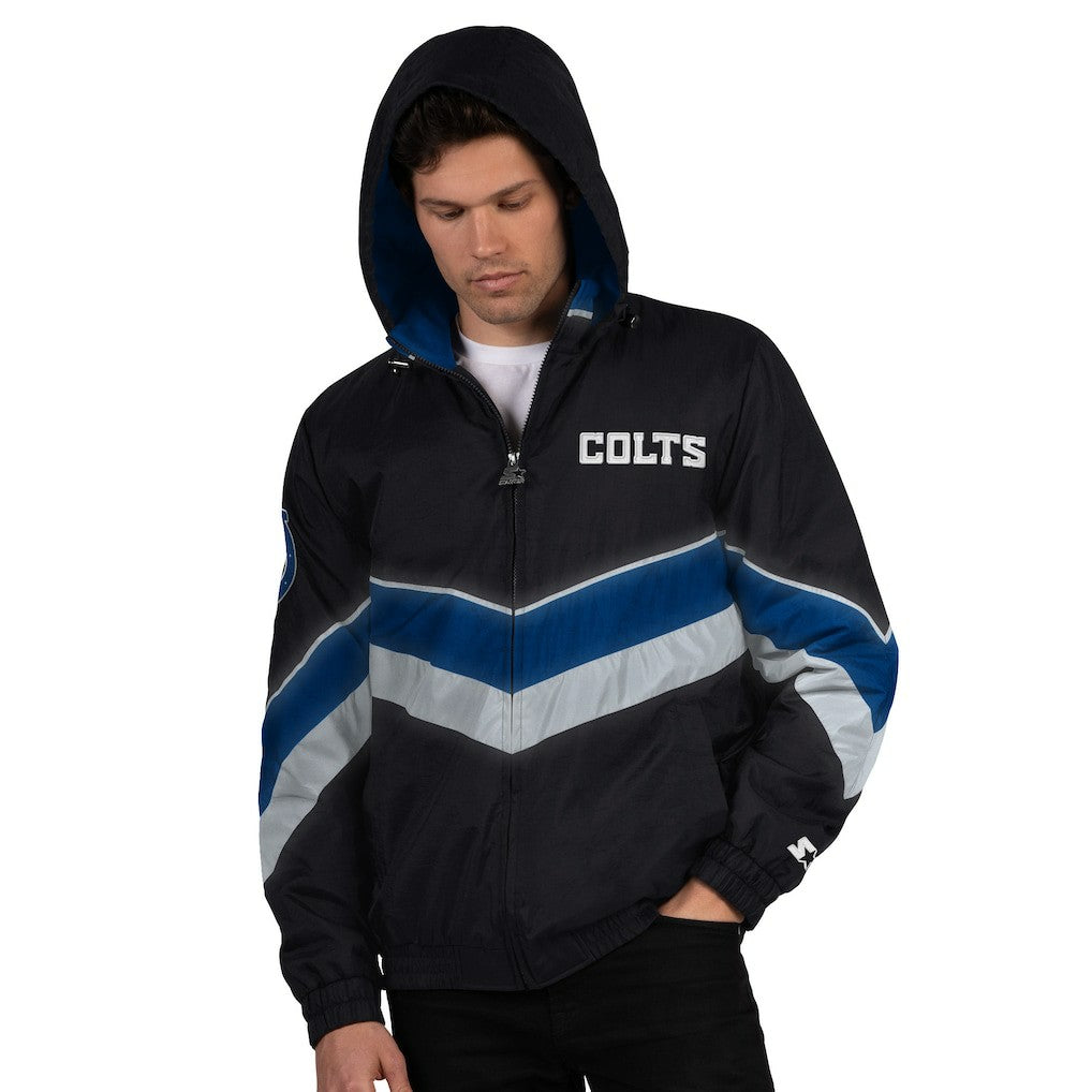 Indianapolis Colts Starter Thursday Night Gridiron Full-Zip Jacket Black/Royal | NFL