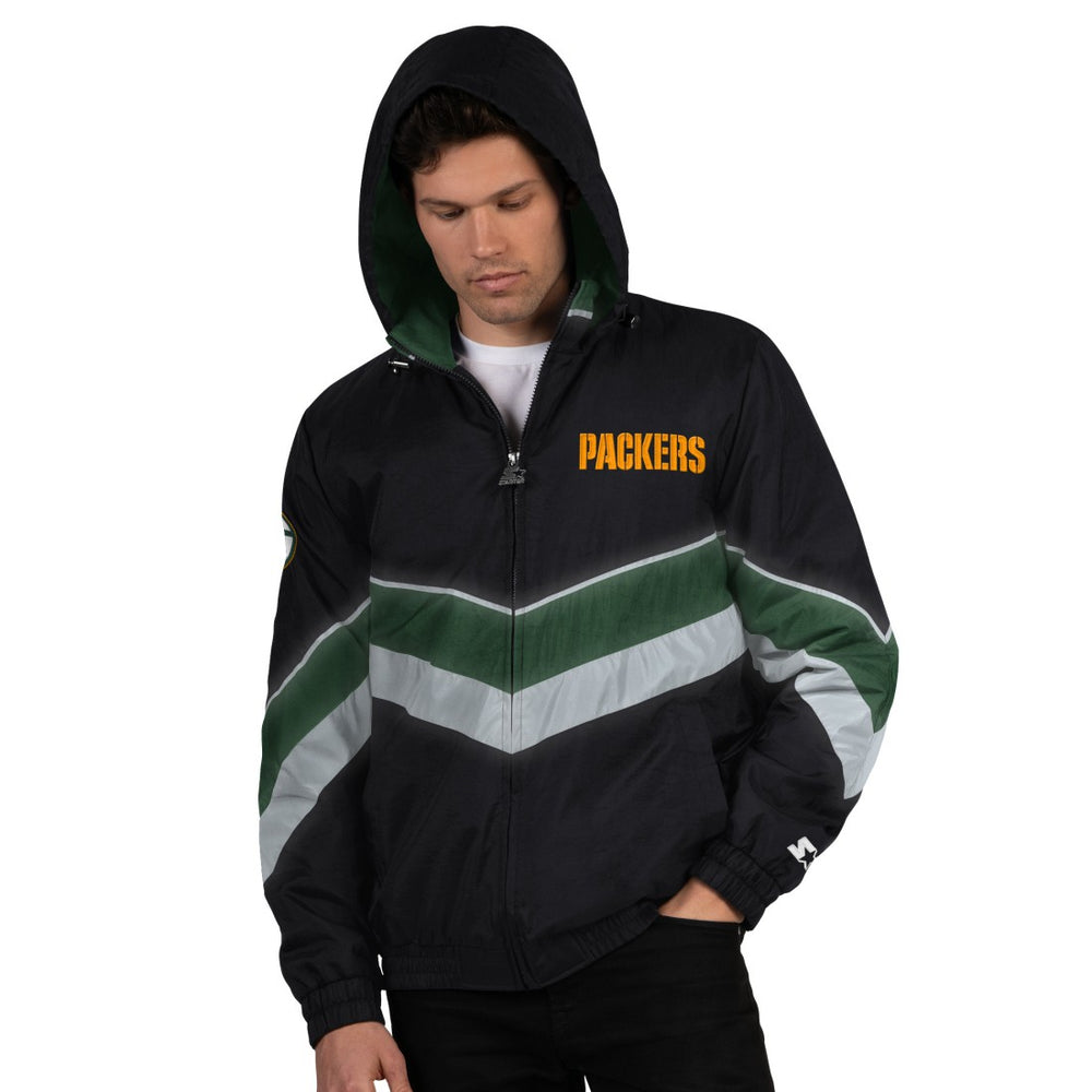 Green Bay Packers Starter Thursday Night Gridiron Full-Zip Jacket Black/Green | NFL