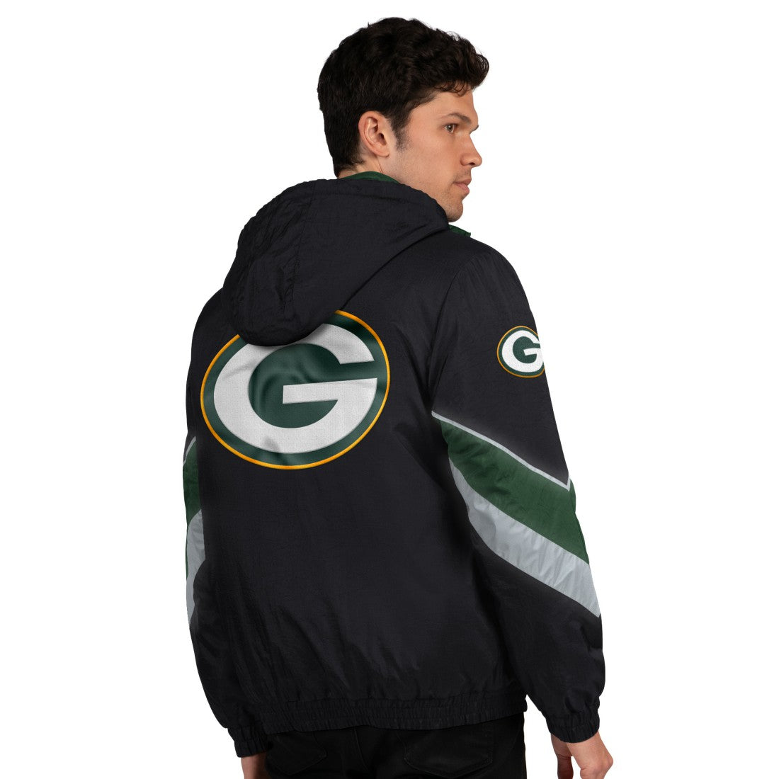 Green Bay Packers Starter Thursday Night Gridiron Full-Zip Jacket Black/Green | NFL