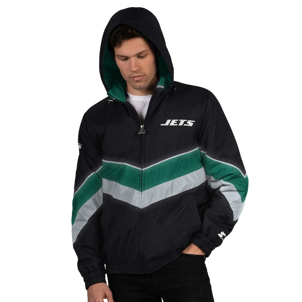 New York Jets Starter Thursday Night Gridiron Full-Zip Jacket Black/Green | NFL