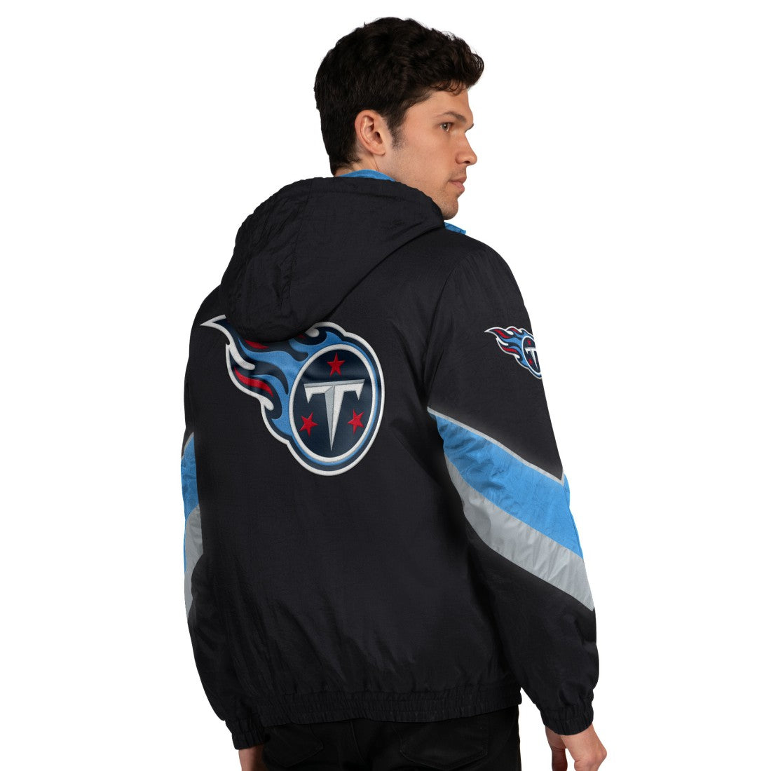 Tennessee Titans Starter Thursday Night Gridiron Full-Zip Jacket Black/Light Blue | NFL