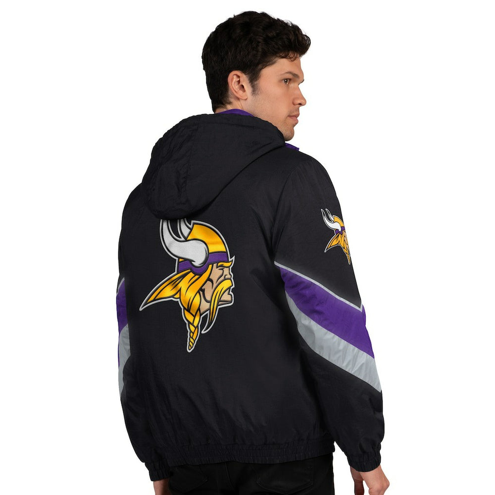 Minnesota Vikings Starter Thursday Night Gridiron Full-Zip Jacket Black/Purple | NFL