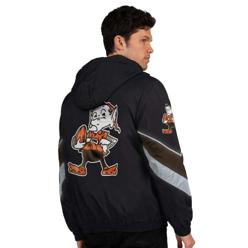 Cleveland Browns Starter Thursday Night Gridiron Vintage Logo Full-Zip Hoodie Black | NFL