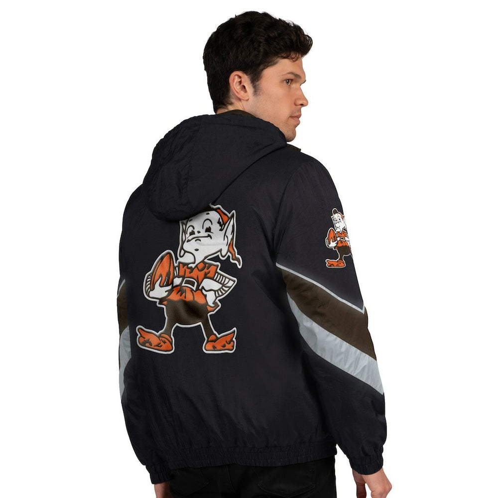 Cleveland Browns Starter Thursday Night Gridiron Vintage Logo Full-Zip Hoodie Black | NFL