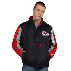 Kansas City Chiefs Starter Thursday Night Gridiron Half-Zip Jacket Black | NFL