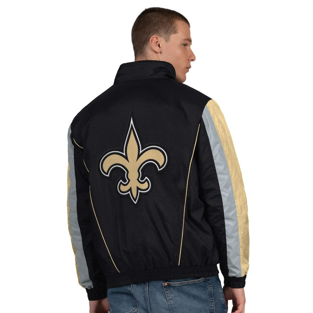 New Orleans Saints Starter Thursday Night Gridiron Half-Zip Jacket Black | NFL