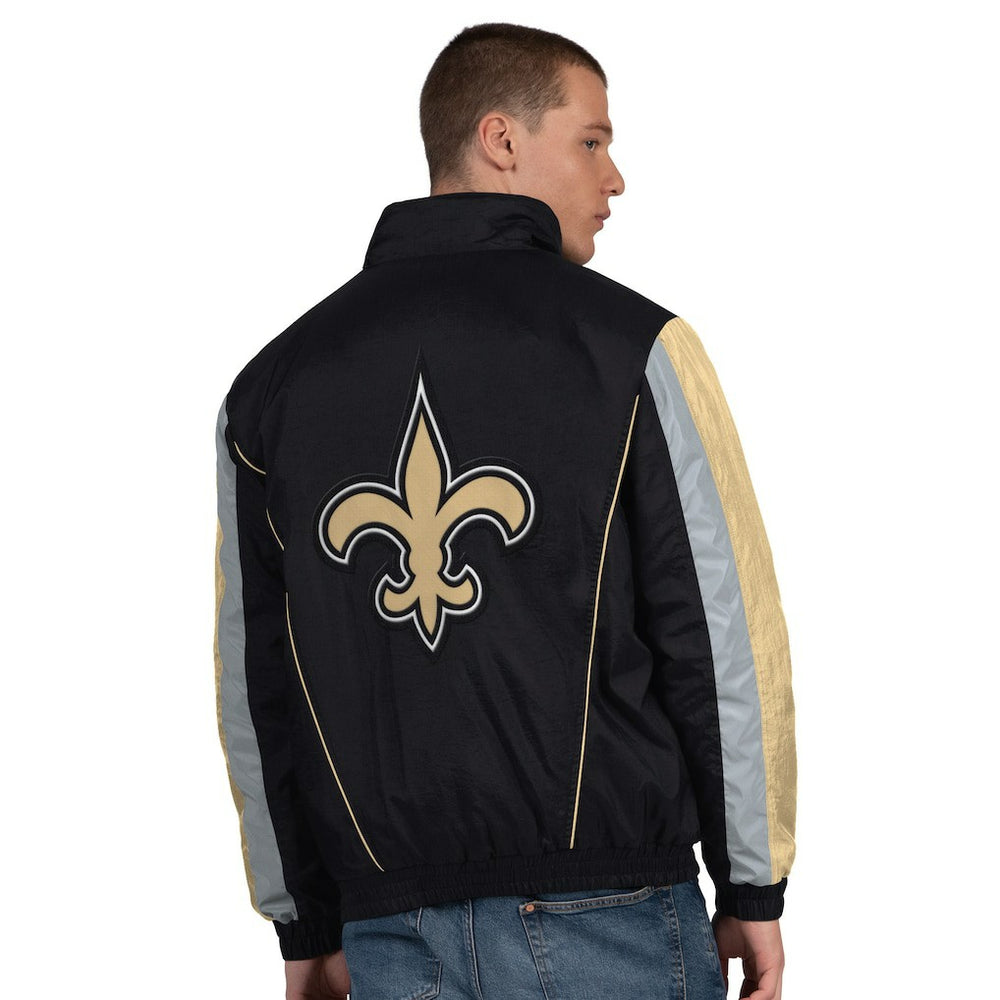 New Orleans Saints Starter Thursday Night Gridiron Half-Zip Jacket Black | NFL
