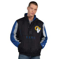 Los Angeles Rams Starter Thursday Night Gridiron Half-Zip Jacket Black | NFL